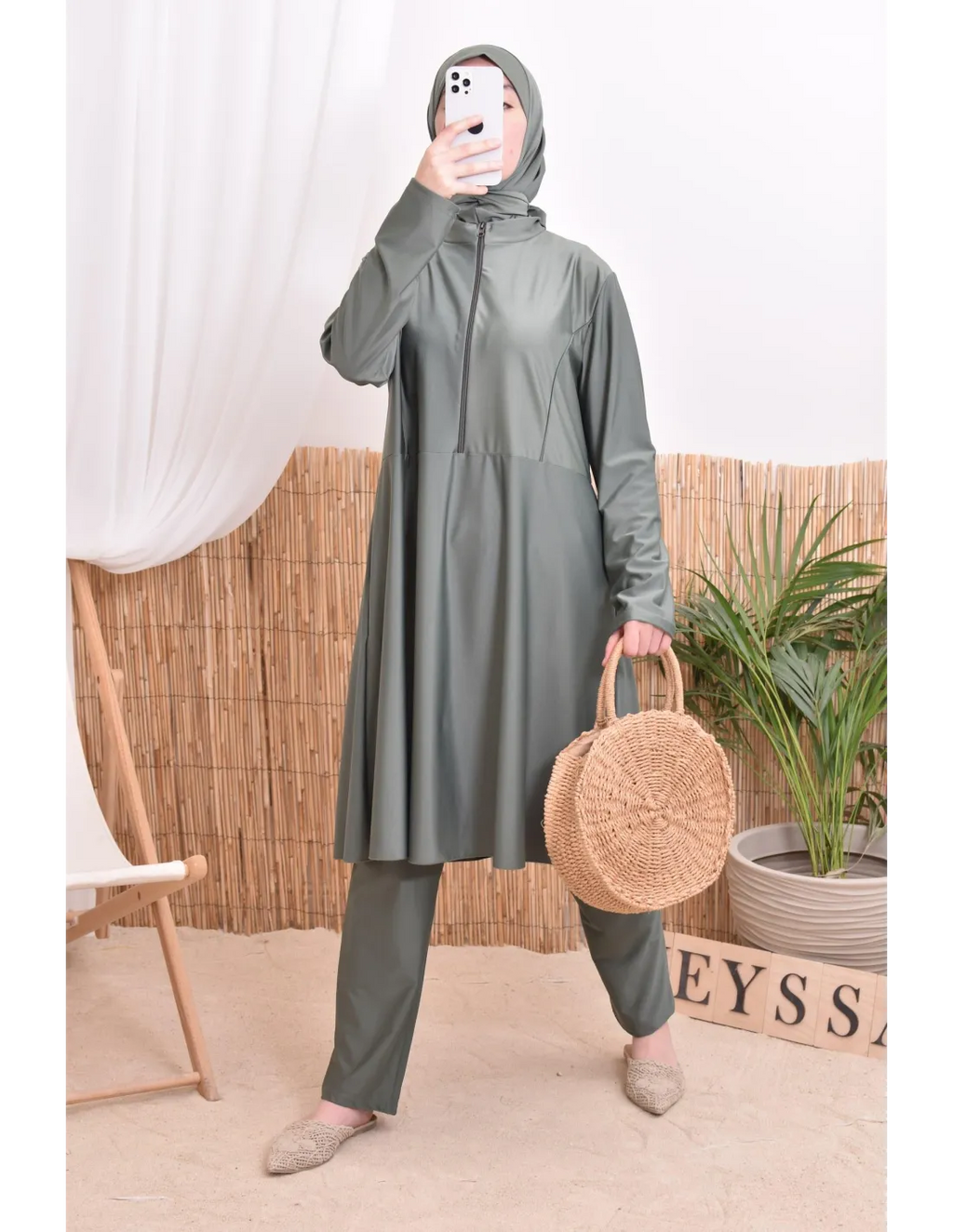 Burkini femme POLYNESIE Kaki - Image 1