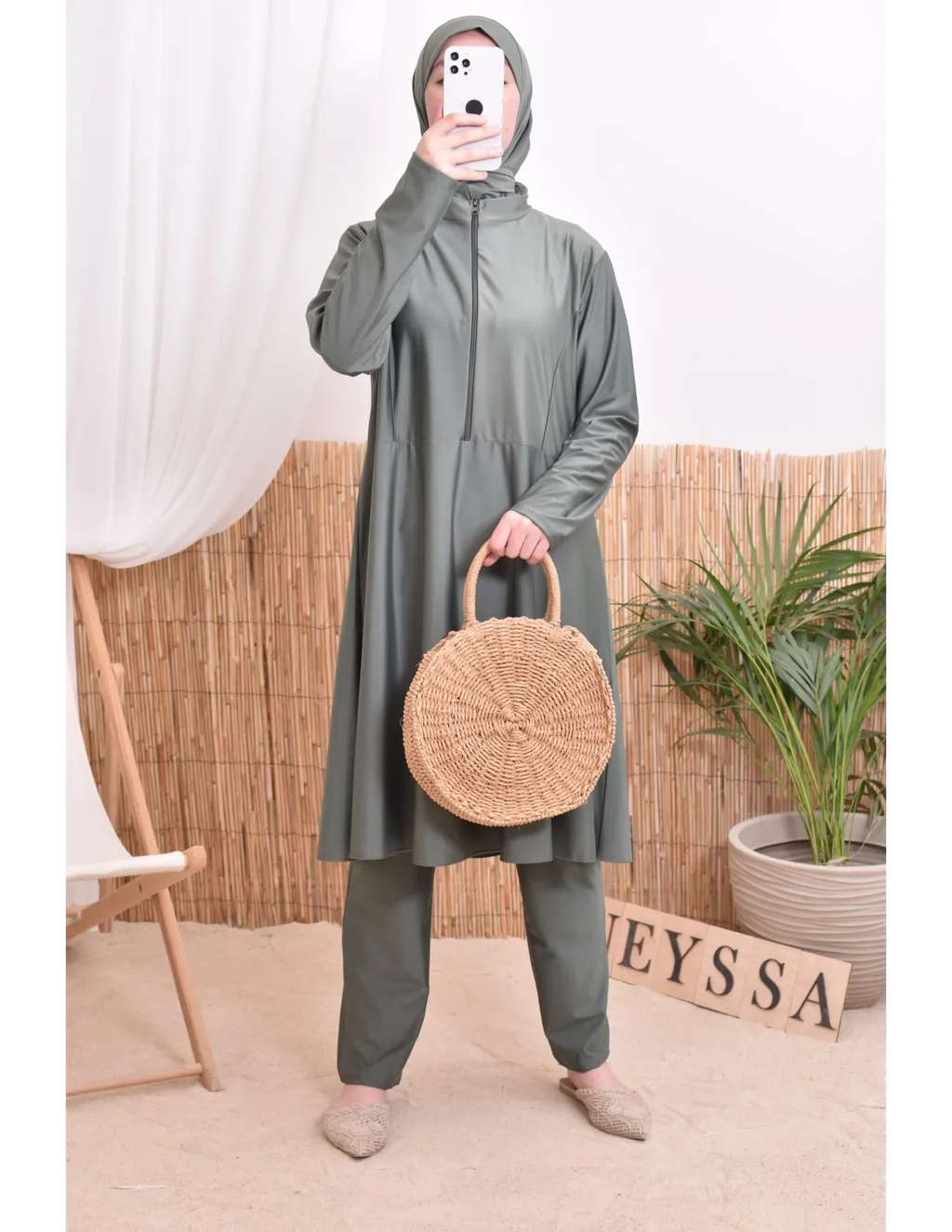 Burkini femme POLYNESIE Kaki - Image 5