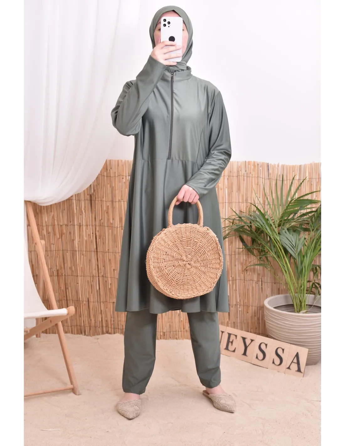Burkini femme POLYNESIE Kaki - Image 5