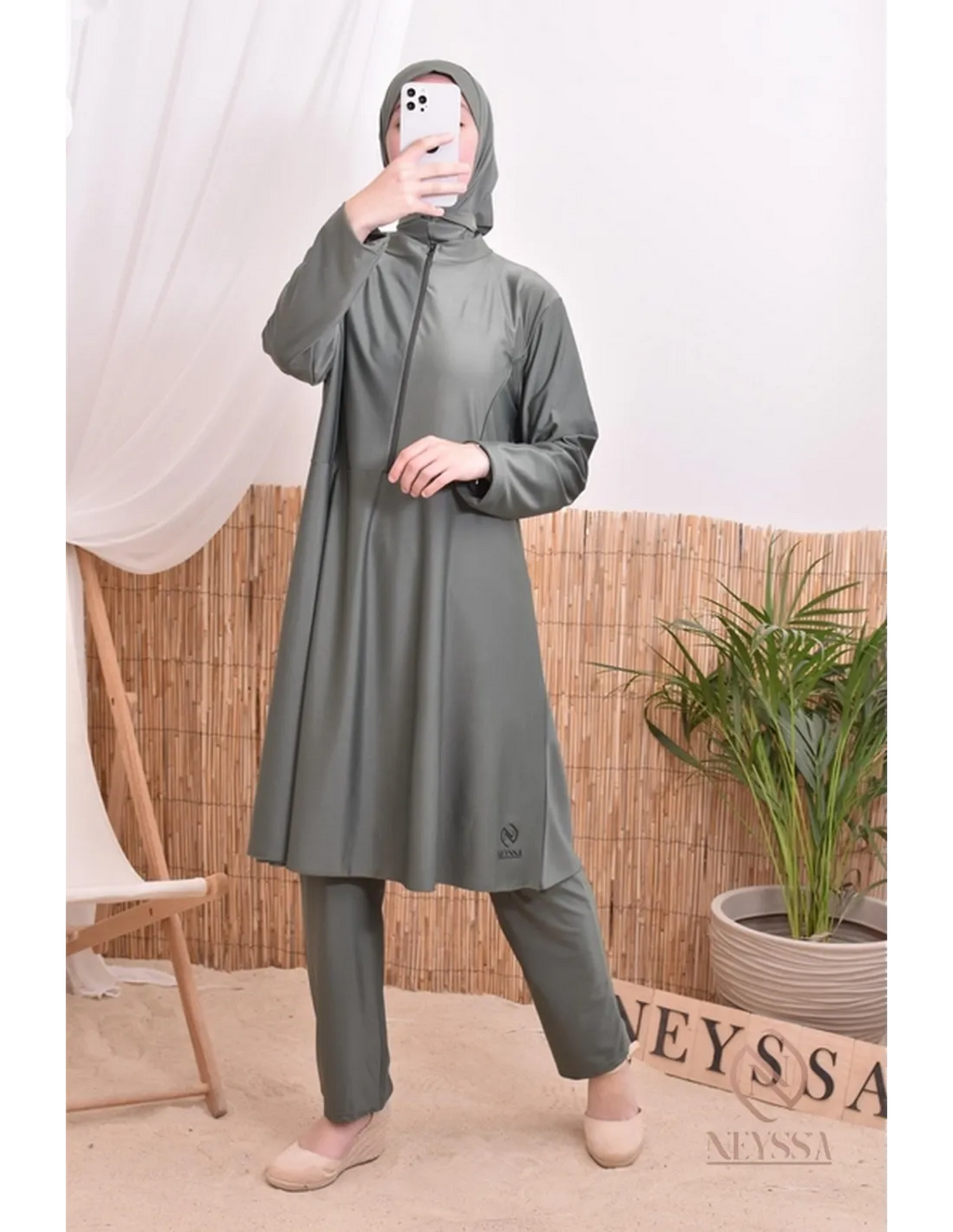 Burkini femme POLYNESIE Kaki - Image 6