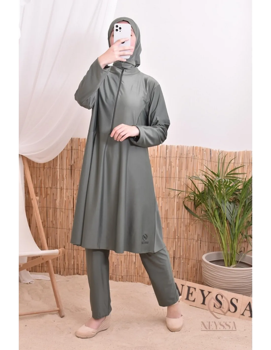Burkini femme POLYNESIE Kaki - Image 6