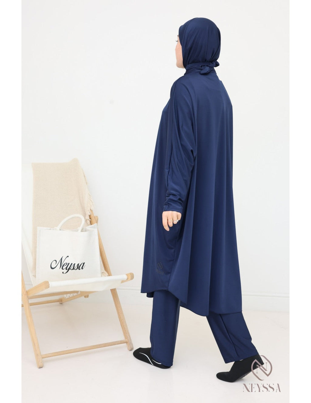 Burkini grande taille papillon Lumpur Bleu nuit - Image 2
