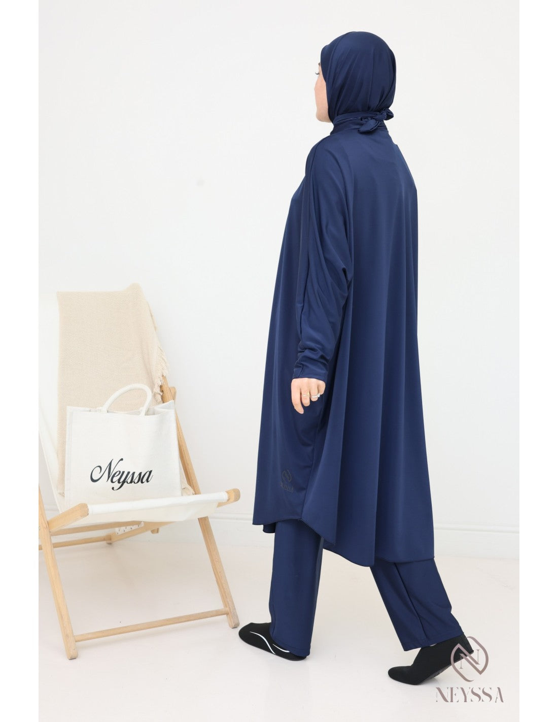Burkini grande taille papillon Lumpur Bleu nuit - Image 2