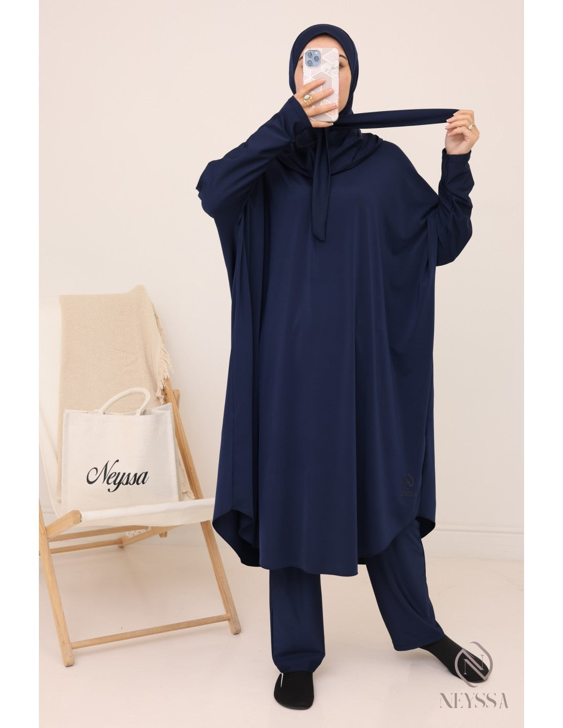 Burkini grande taille papillon Lumpur Bleu nuit - Image 6