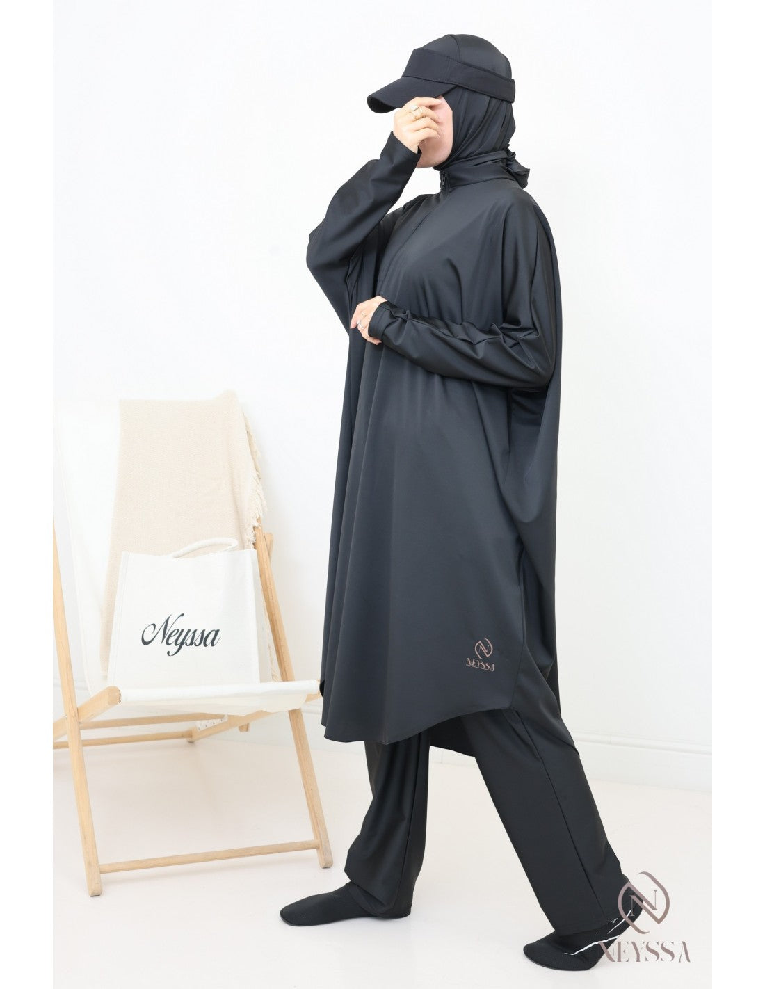 Burkini grande taille papillon Lumpur Noir - Image 2