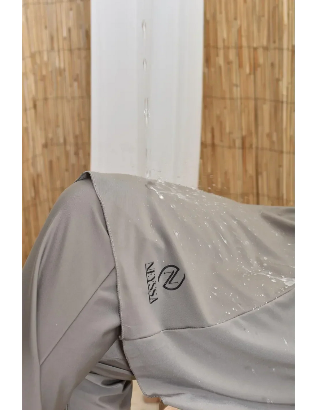 Burkini grande taille papillon RAWAA Taupe - Image 7