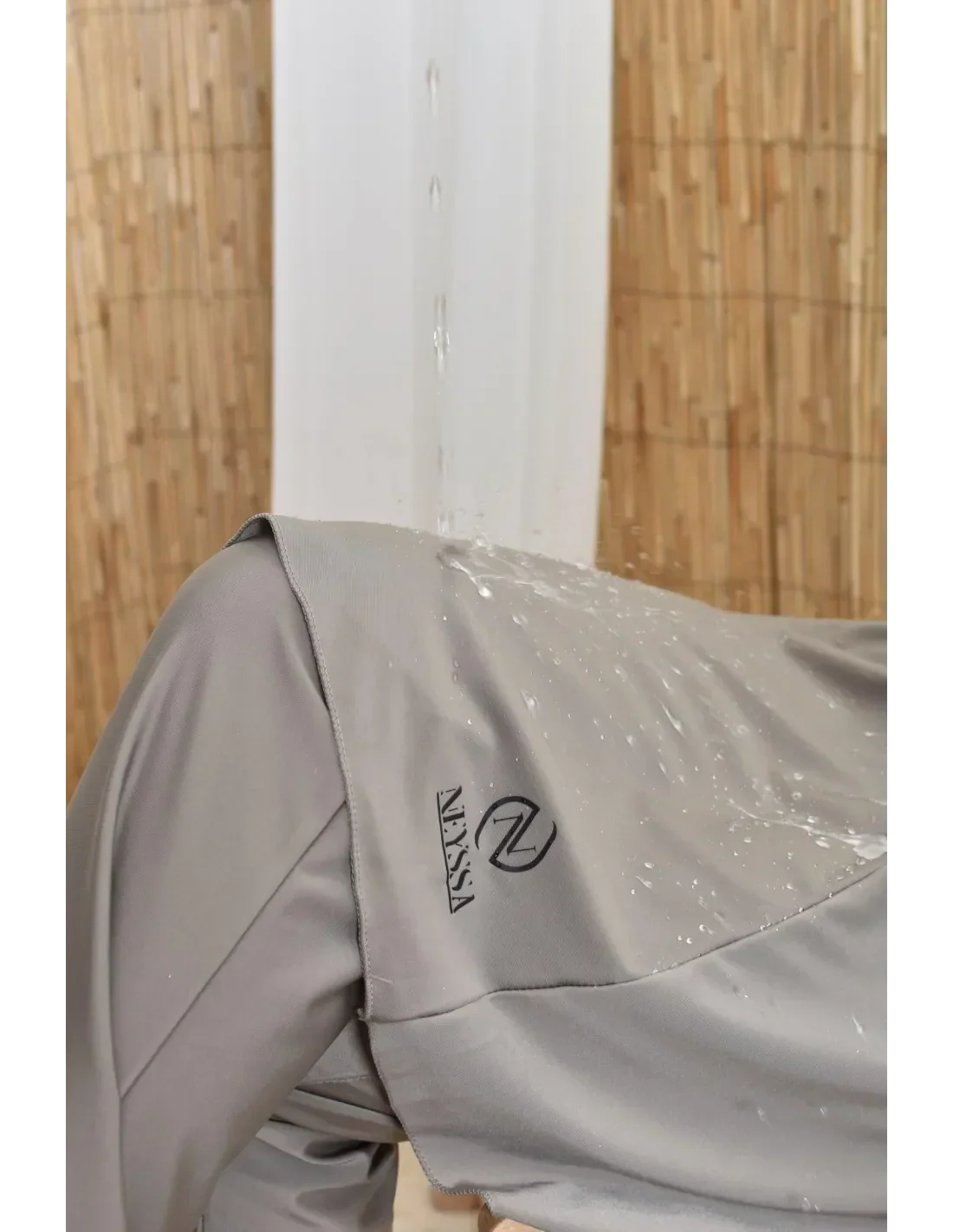 Burkini grande taille papillon RAWAA Taupe - Image 7