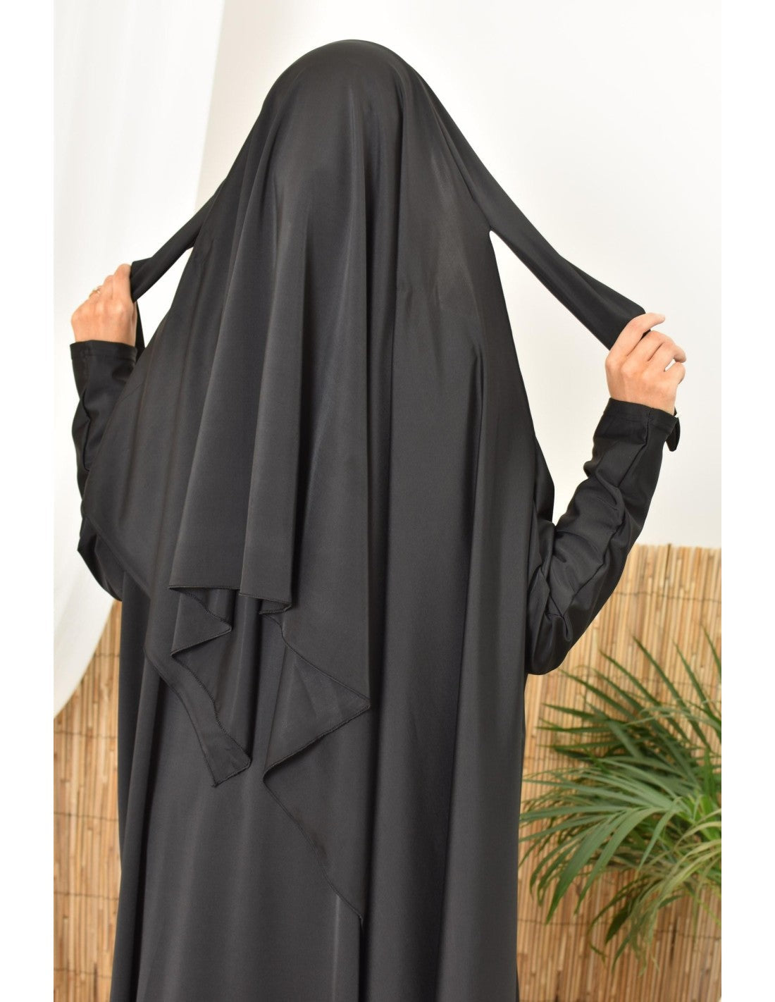 Burkini long hijab à enfiler TWIL Noir - Image 3
