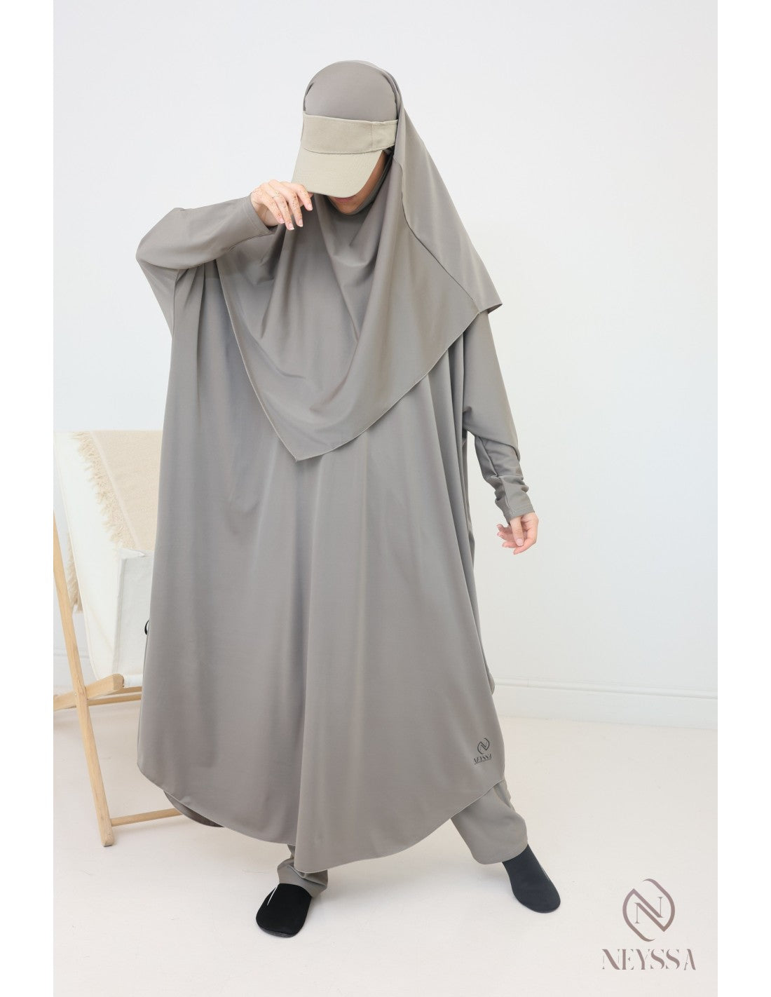 Jilbab de bain Neyssa Taupe V2 - Image 13