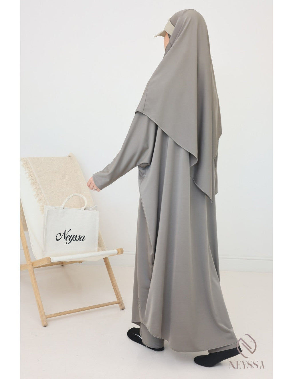 Jilbab de bain Neyssa Taupe V2 - Image 14