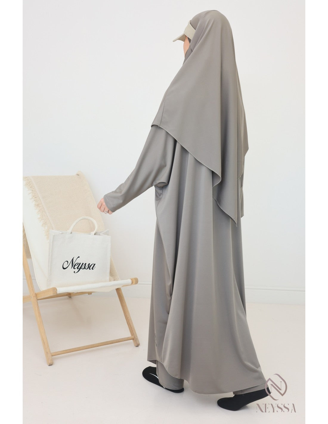 Jilbab de bain Neyssa Taupe V2 - Image 14