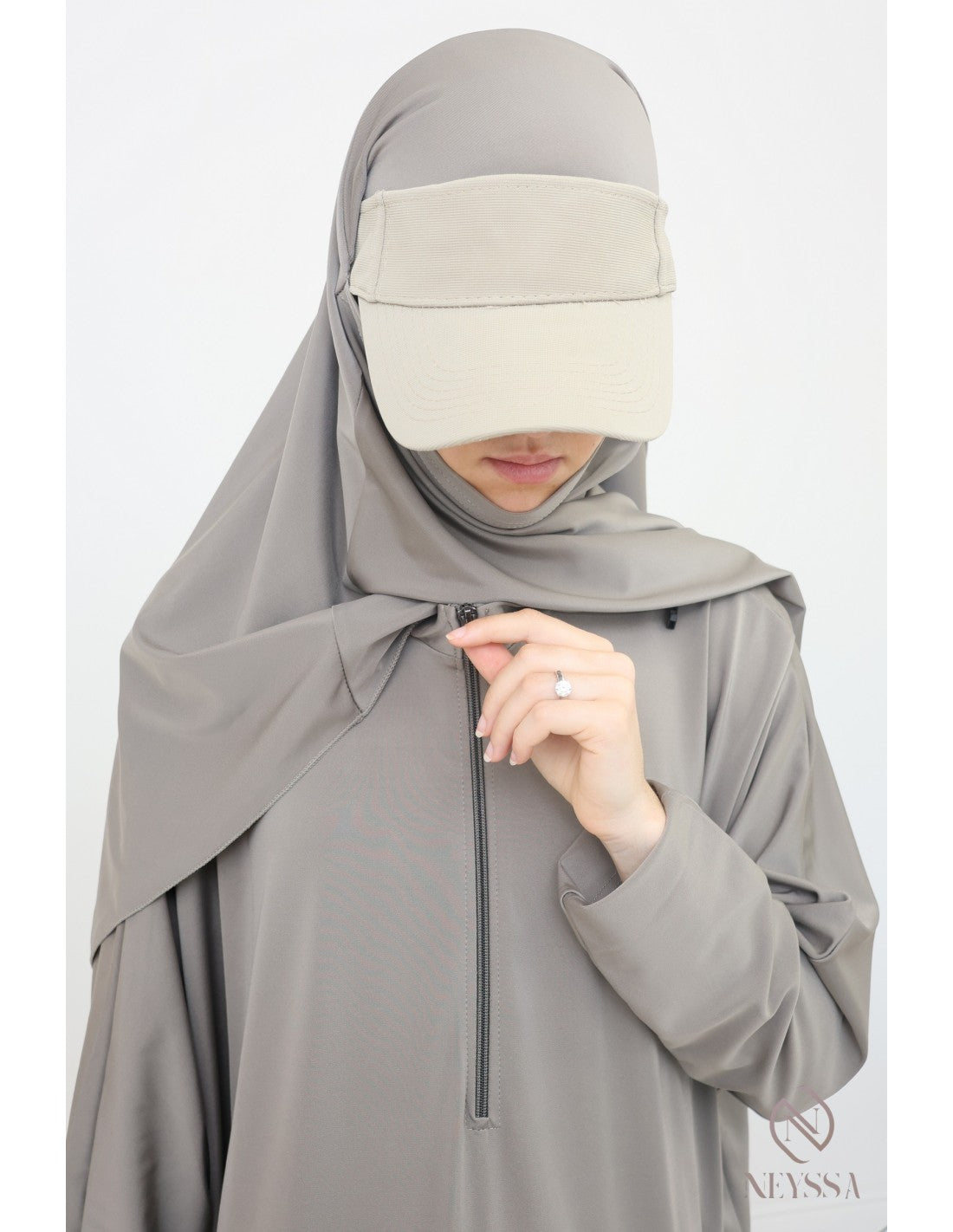 Jilbab de bain Neyssa Taupe V2 - Image 2