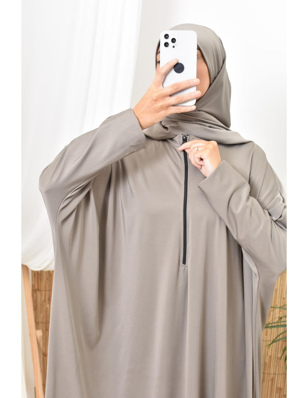 Jilbab de bain Neyssa Taupe V2 - Image 7