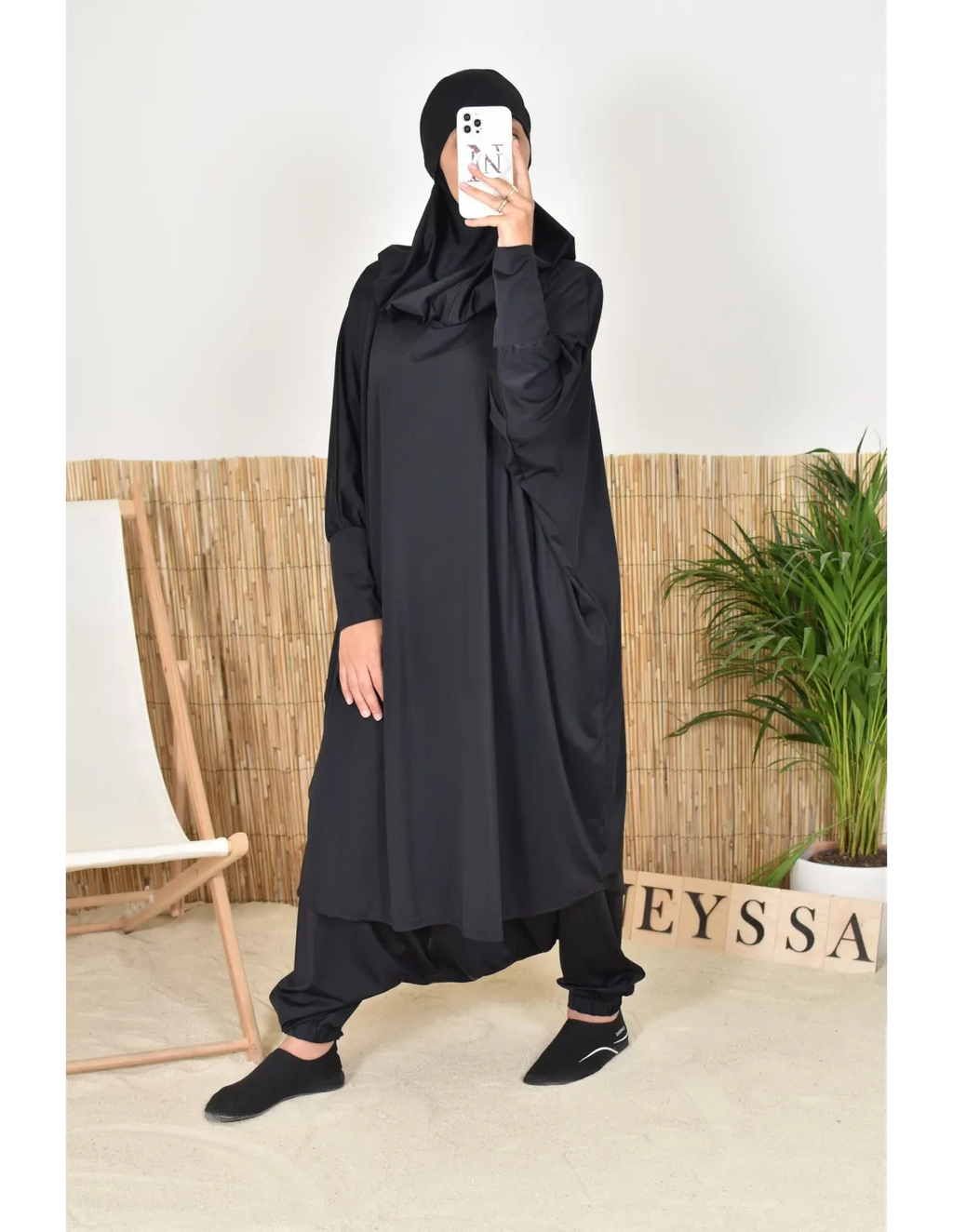 Jilbab de bain burkini Umm Anas Noir - Image 8