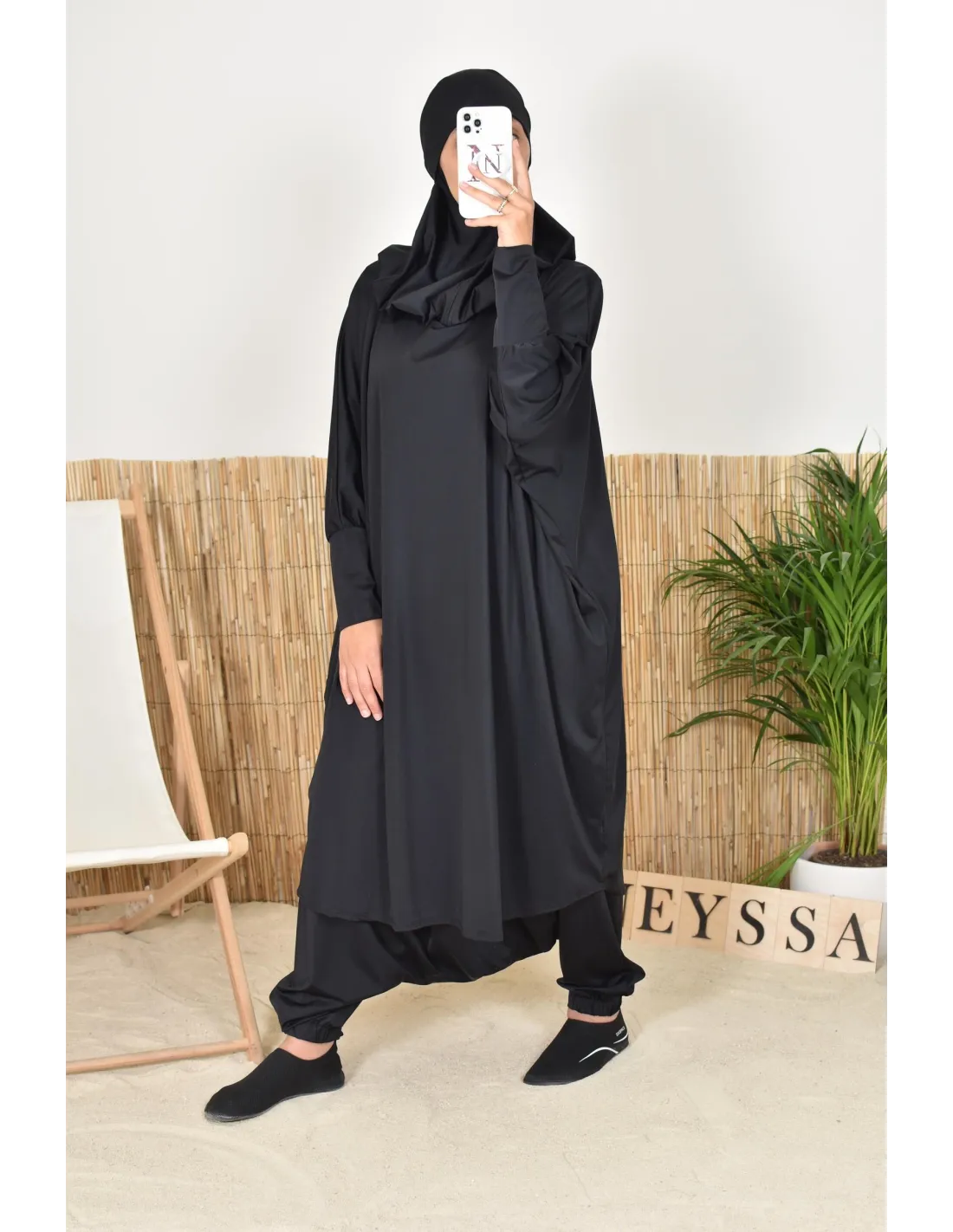 Jilbab de bain burkini Umm Anas Noir - Image 8