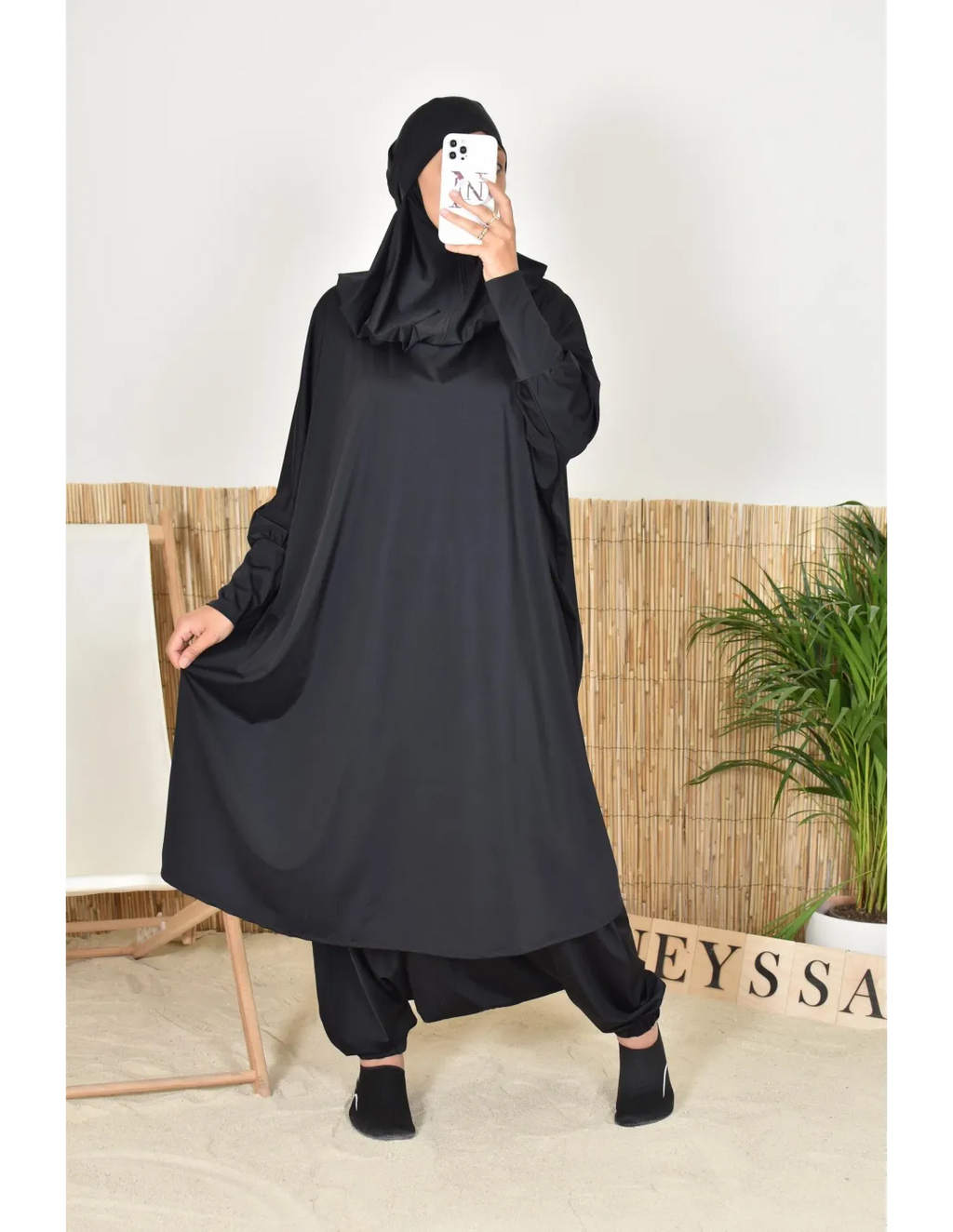 Jilbab de bain burkini Umm Anas Noir - Image 9