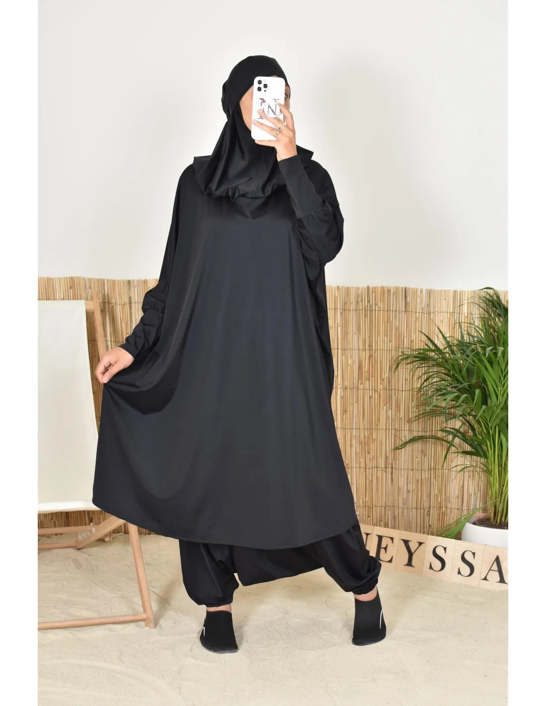 Jilbab de bain burkini Umm Anas Noir - Image 9